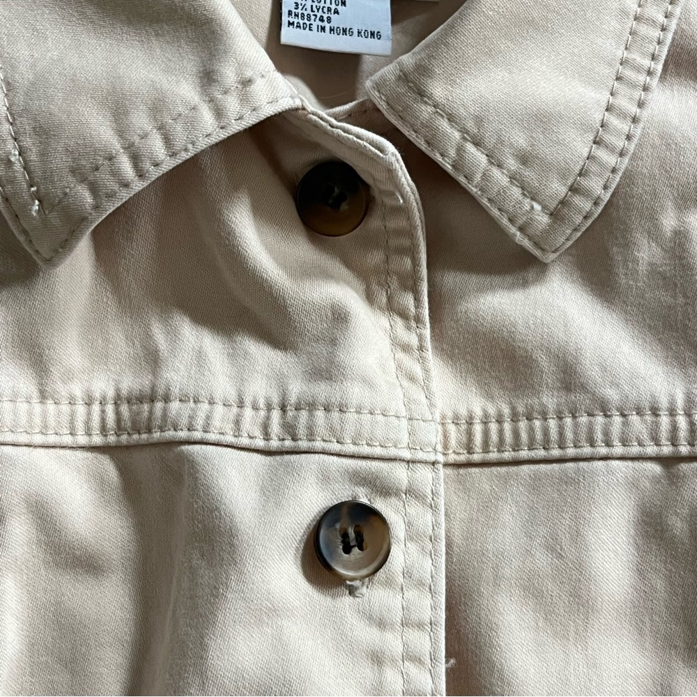 The Territory Ahead‎ Denim Sleeveless Dress Size 6 Beige Button Up Cotton Rugged - Picture 7 of 10